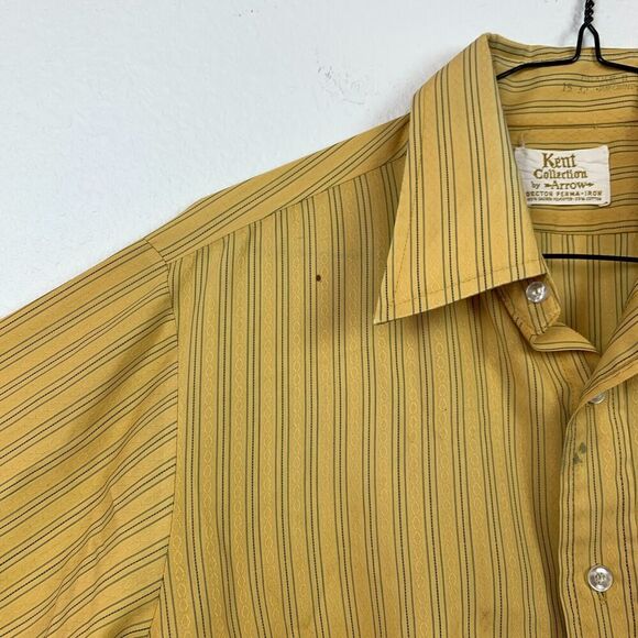 Vintage 1950s Kent Collection Arrow Drake II Sanforized Plus Button Shirt 15 32 - Picture 7 of 16